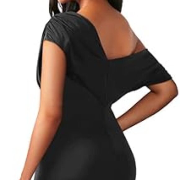 Womens Elegant Sleeveless Off Shoulder Bodycon Long Formal Party Evening Dress L - Picture 4 of 8